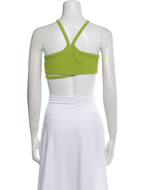 Solid & Striped Halterneck Sleeveless Crop Top