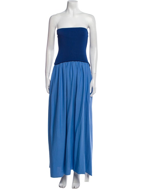 Solid & Striped Strapless Long Dress