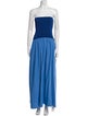 Solid & Striped Strapless Long Dress