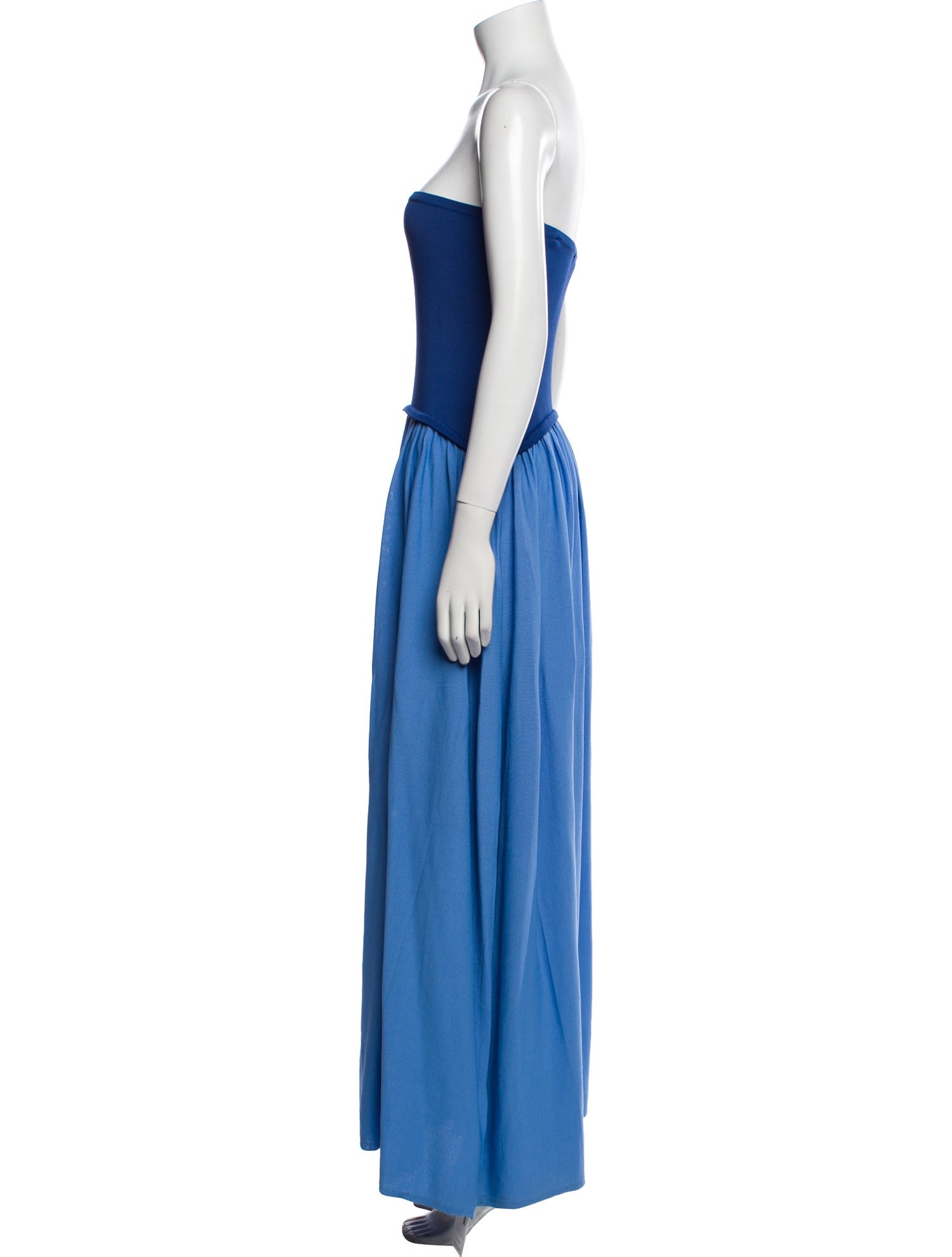 Solid & Striped Strapless Long Dress