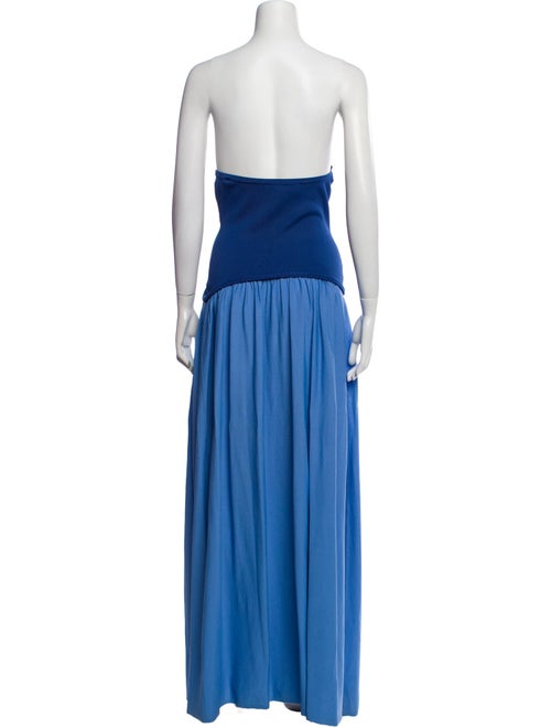 Solid & Striped Strapless Long Dress