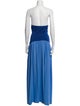 Solid & Striped Strapless Long Dress