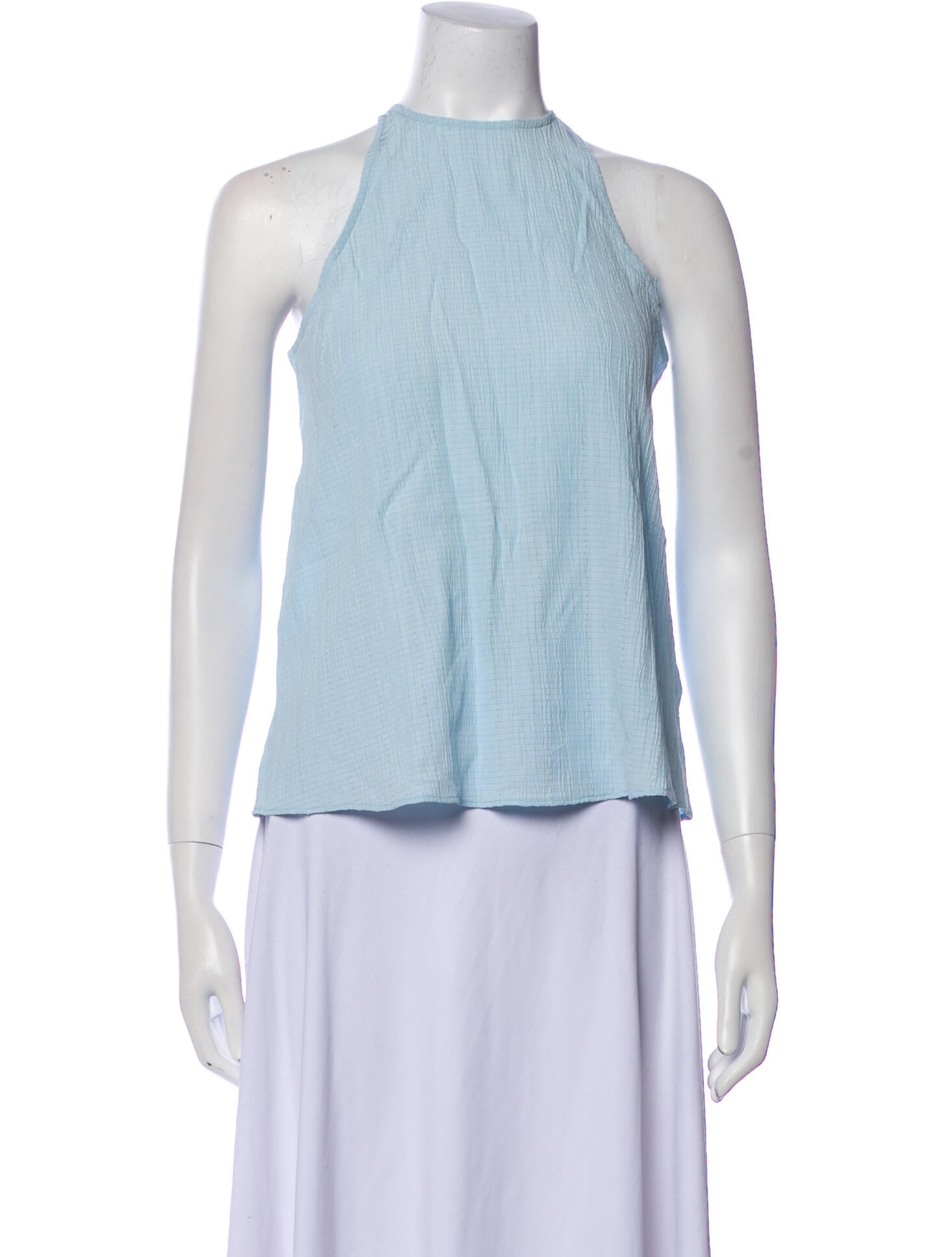 Solid & Striped Crew Neck Sleeveless Crop Top w/ Tags