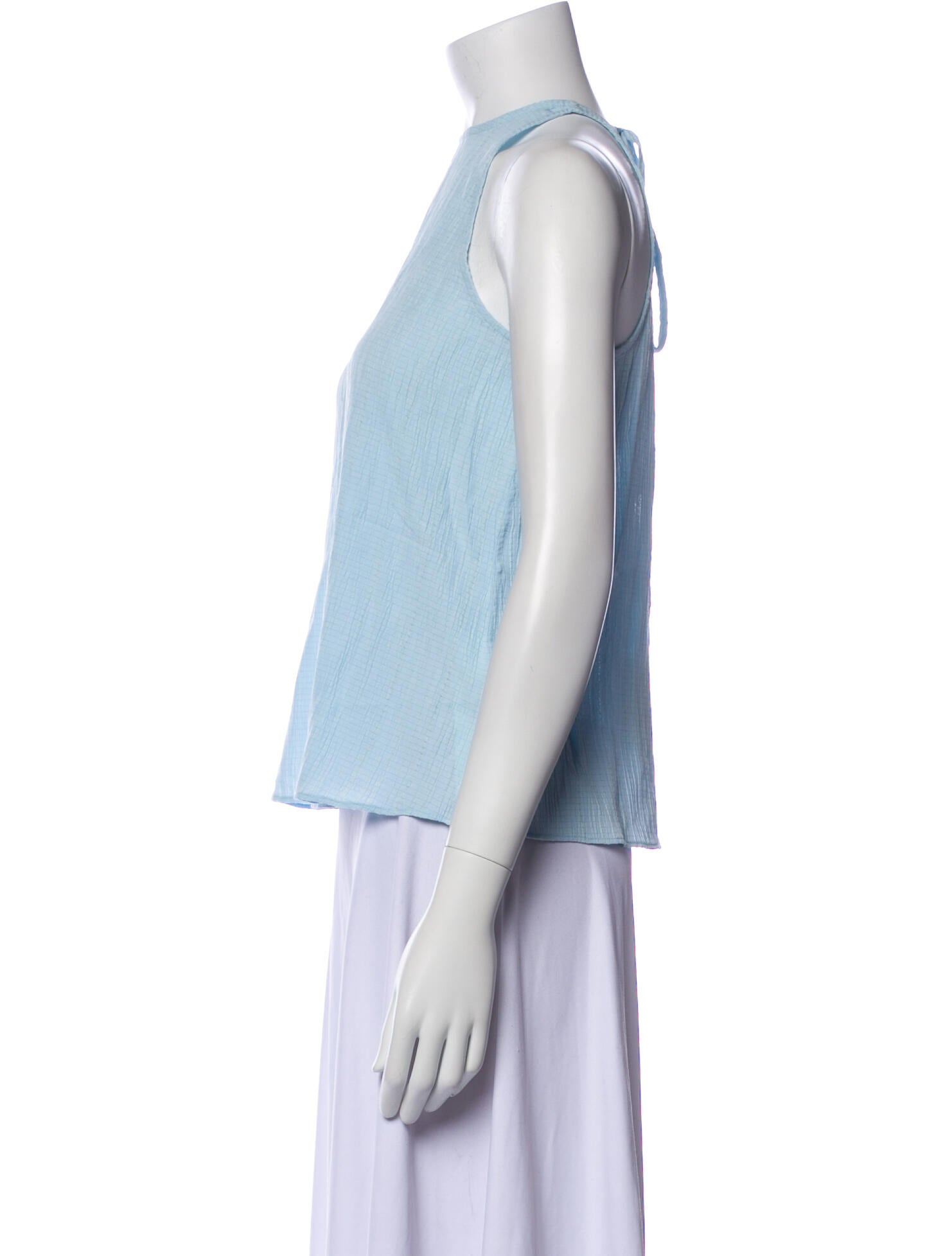 Solid & Striped Crew Neck Sleeveless Crop Top w/ Tags