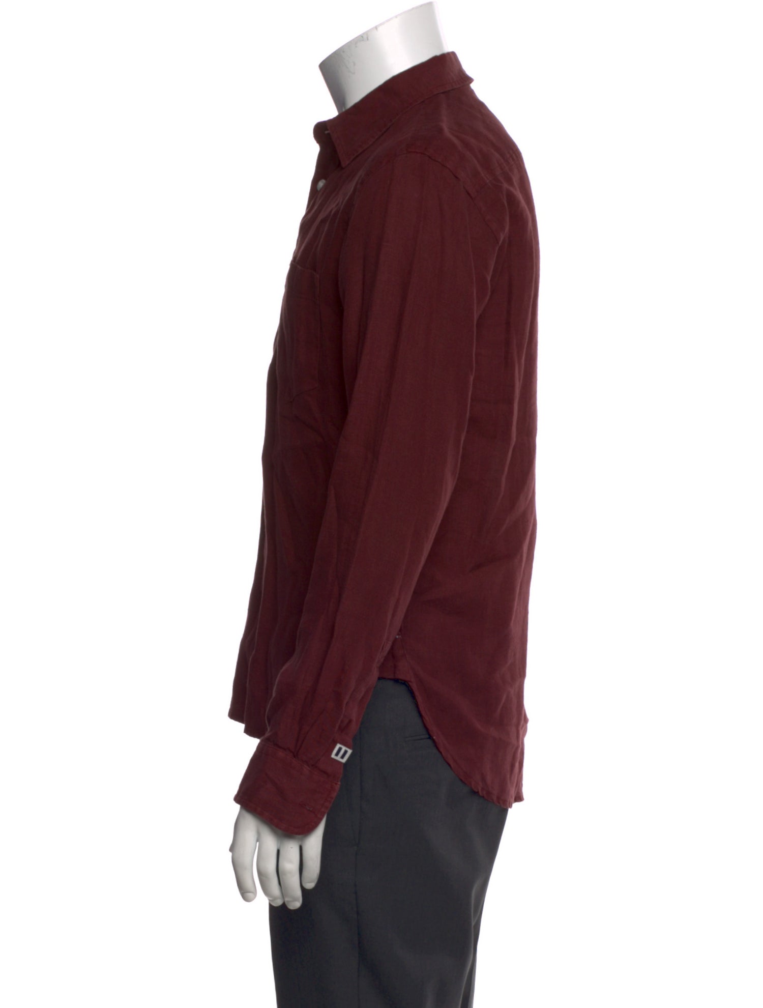 Solid & Striped Linen Crew Neck Polo Shirt