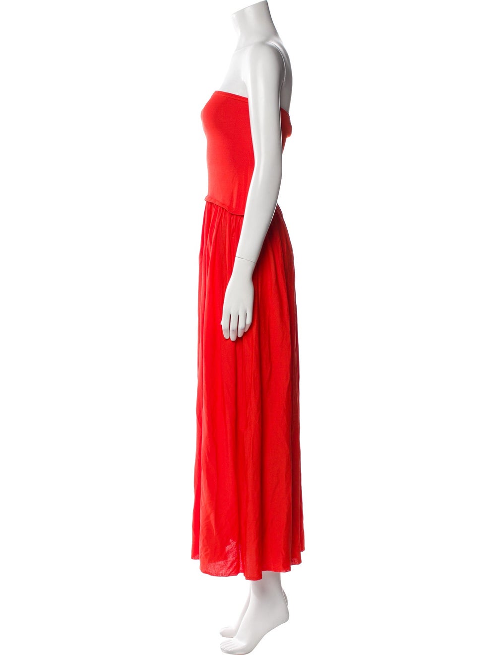 Solid & Striped Evening Gown Red Strapless - image 2