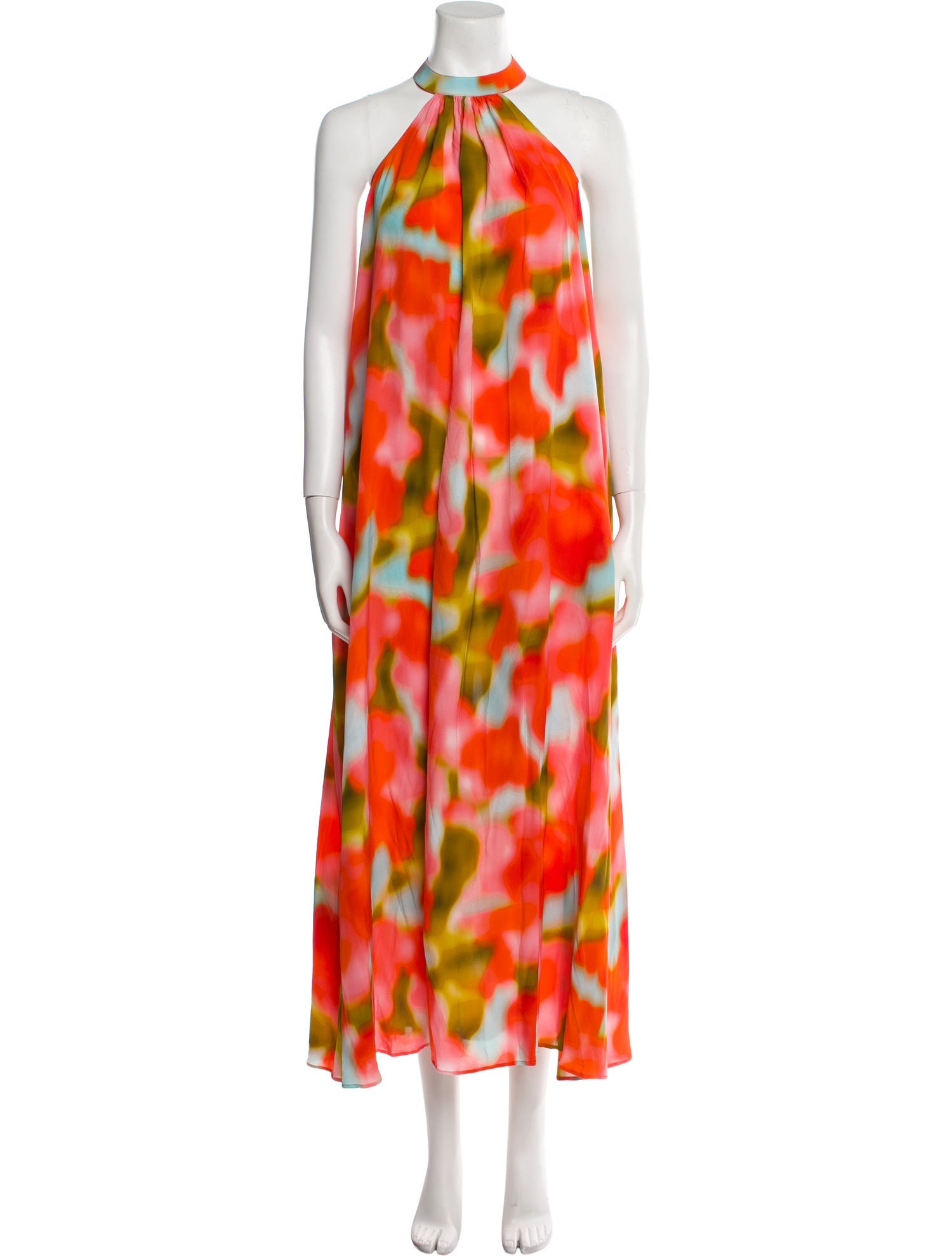 Solid & Striped Tie-Dye Print Long Dress