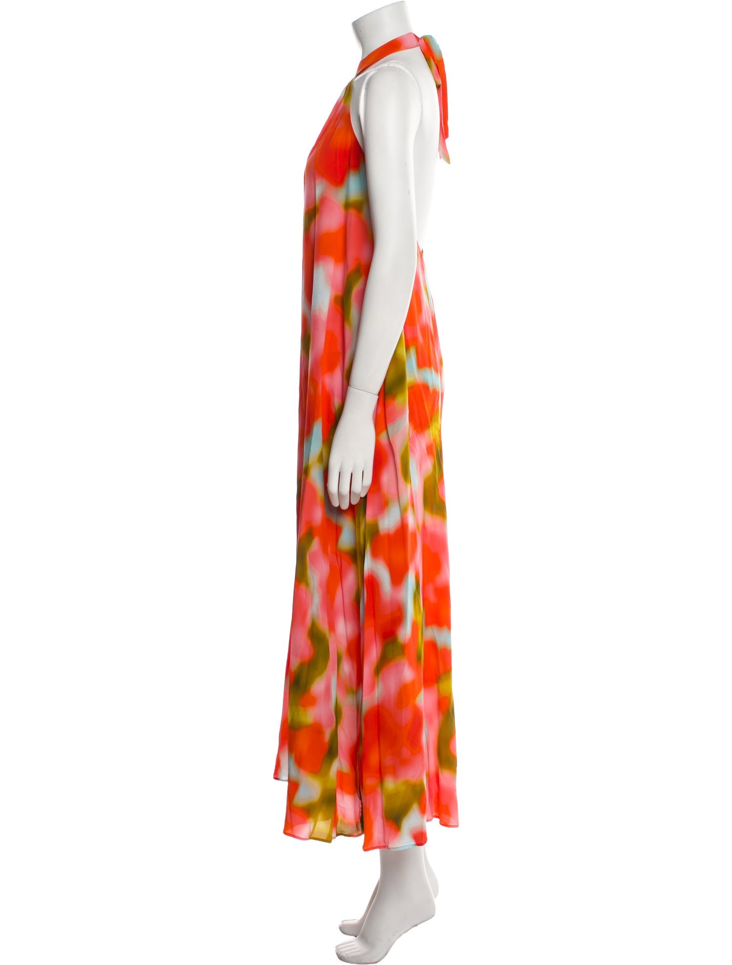 Solid & Striped Tie-Dye Print Long Dress