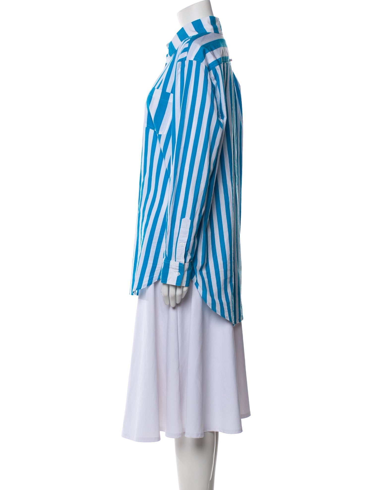 Solid & Striped Striped Long Sleeve Button-Up Top