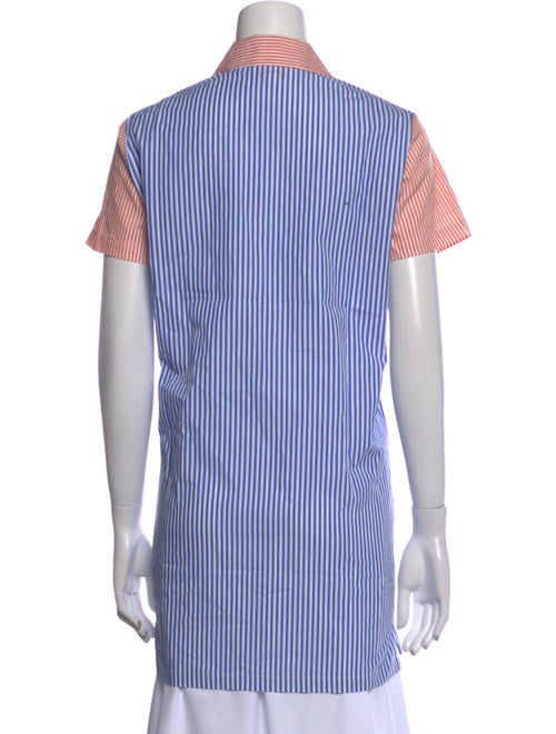Solid & Striped Striped Short Sleeve Button-Up Top