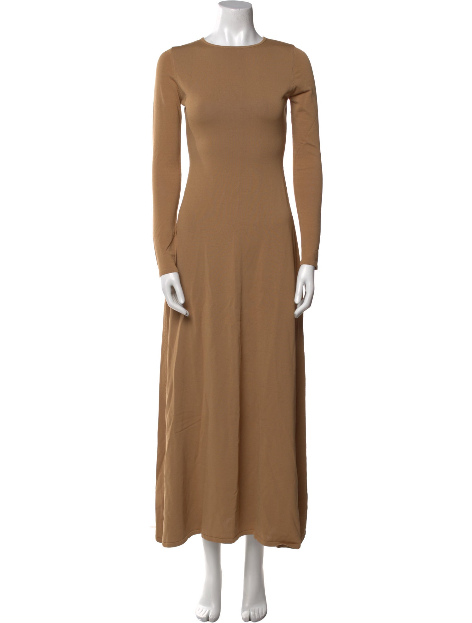 Solid & Striped Crew Neck Long Dress