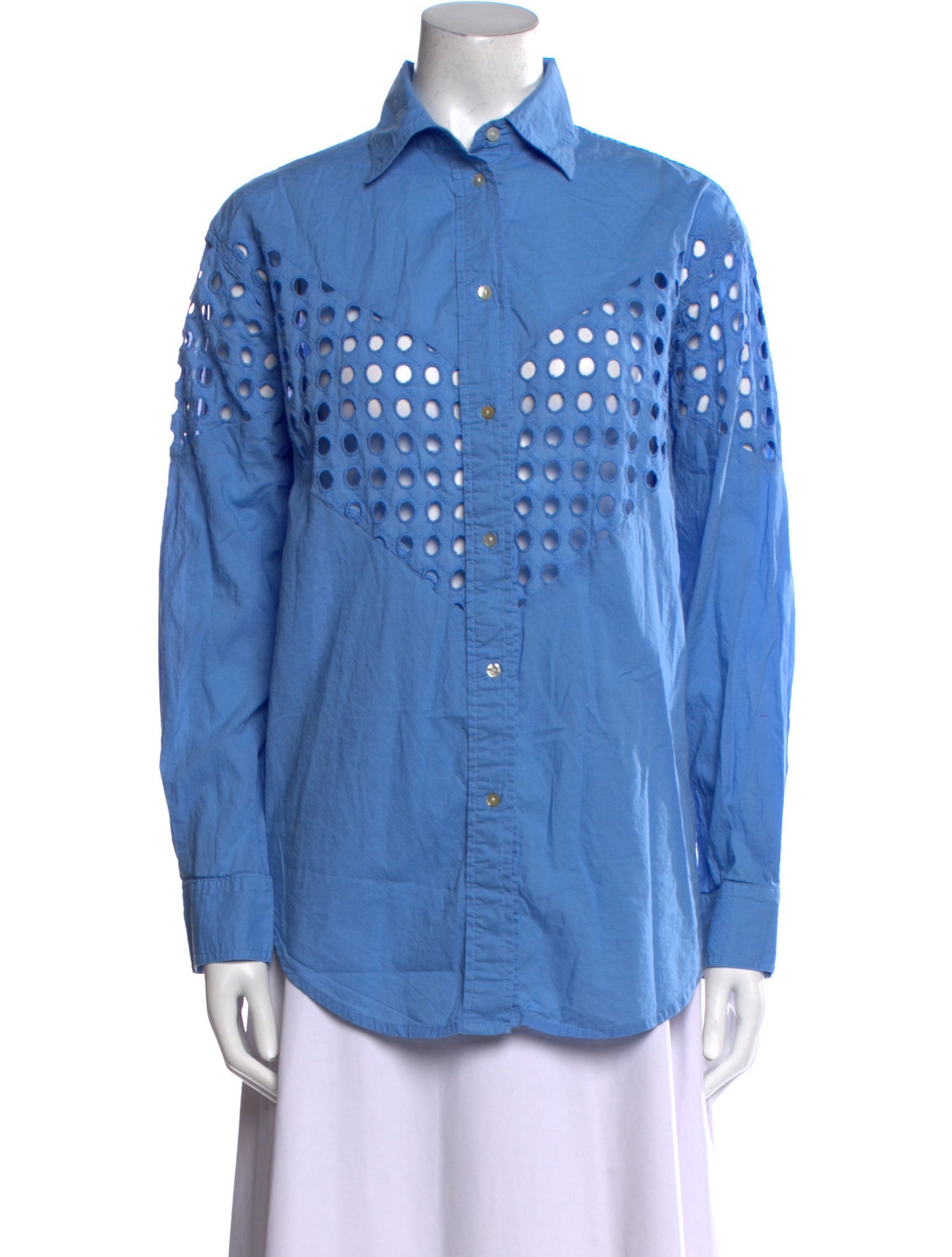 Solid & Striped Long Sleeve Button-Up Top