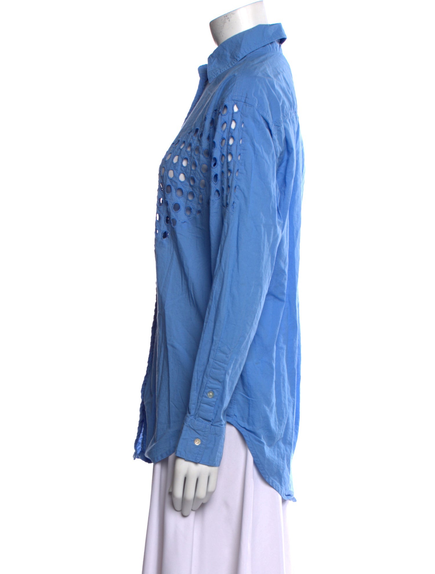 Solid & Striped Long Sleeve Button-Up Top