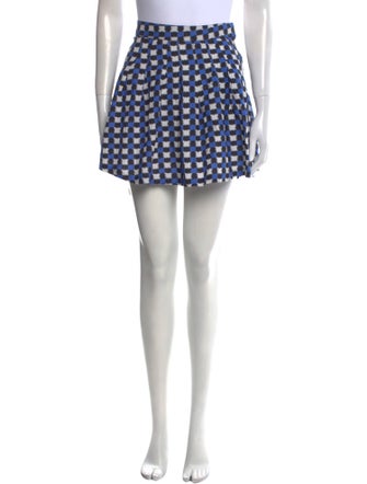 Solid & Striped Printed Mini Skirt