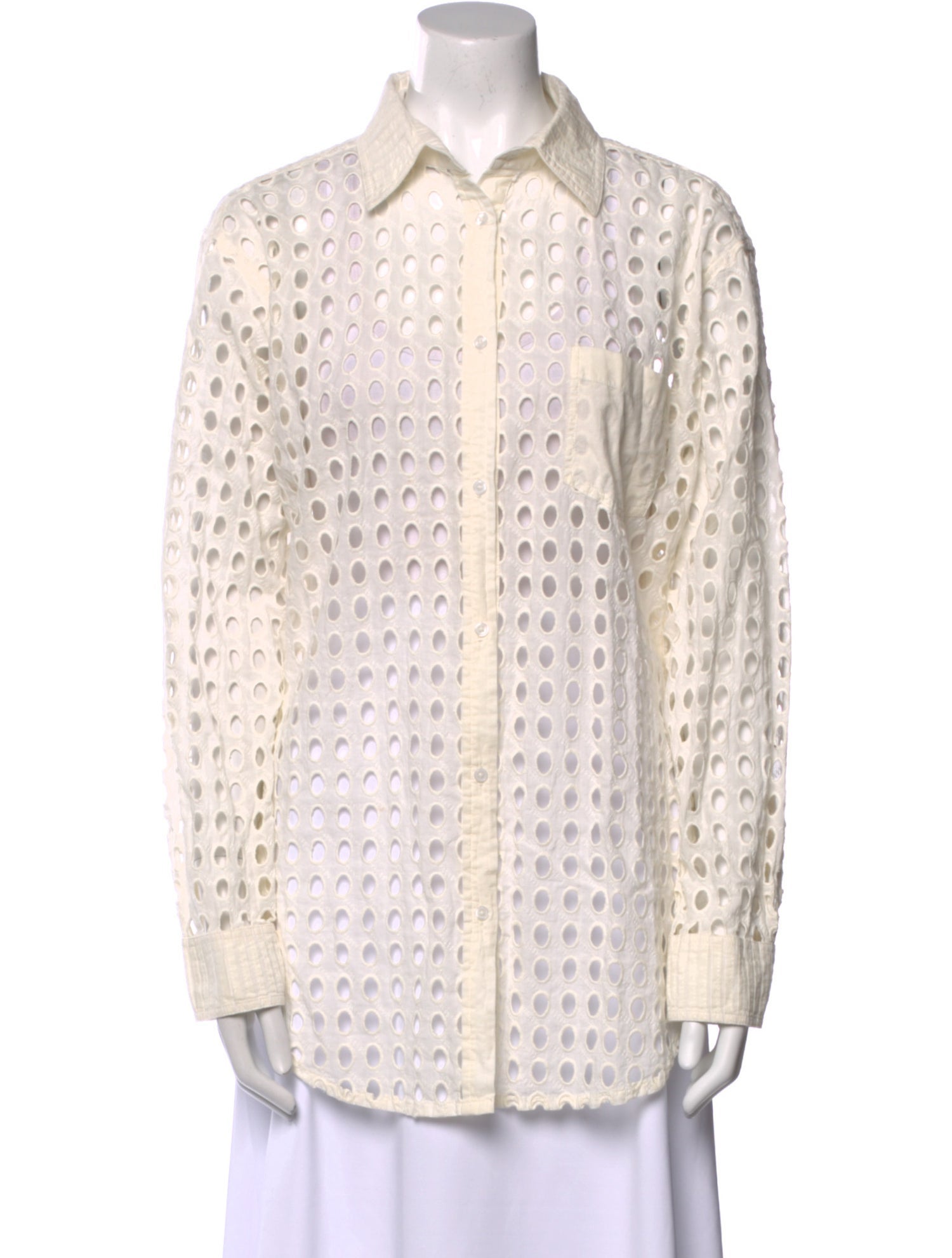 Solid & Striped Printed Long Sleeve Button-Up Top w/ Tags