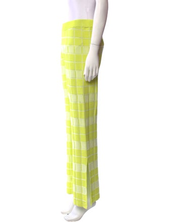 Solid & Striped Plaid Print Wide Leg Pants