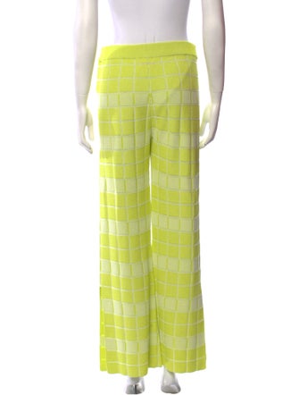 Solid & Striped Plaid Print Wide Leg Pants