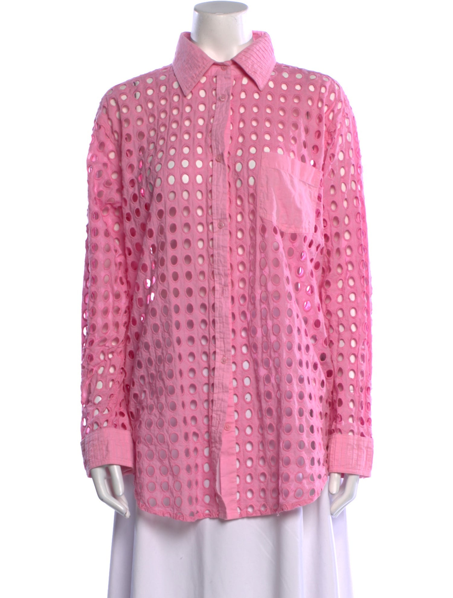 Solid & Striped Long Sleeve Button-Up Top