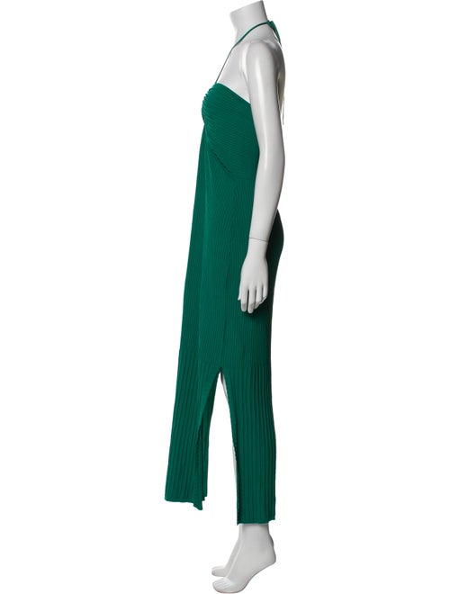 Solid & Striped Halterneck Midi Length Dress