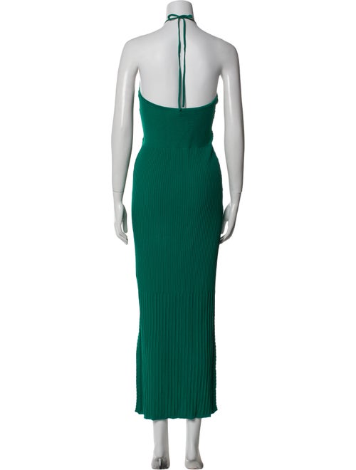 Solid & Striped Halterneck Midi Length Dress