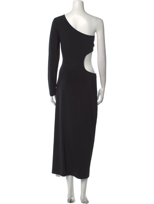 Solid & Striped One-Shoulder Long Dress