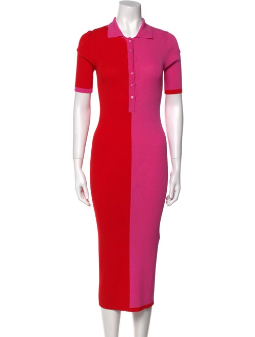 Solid & Striped Crew Neck Long Dress