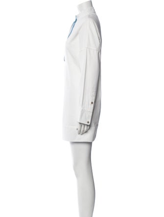 Solid & Striped Mock Neck Mini Dress