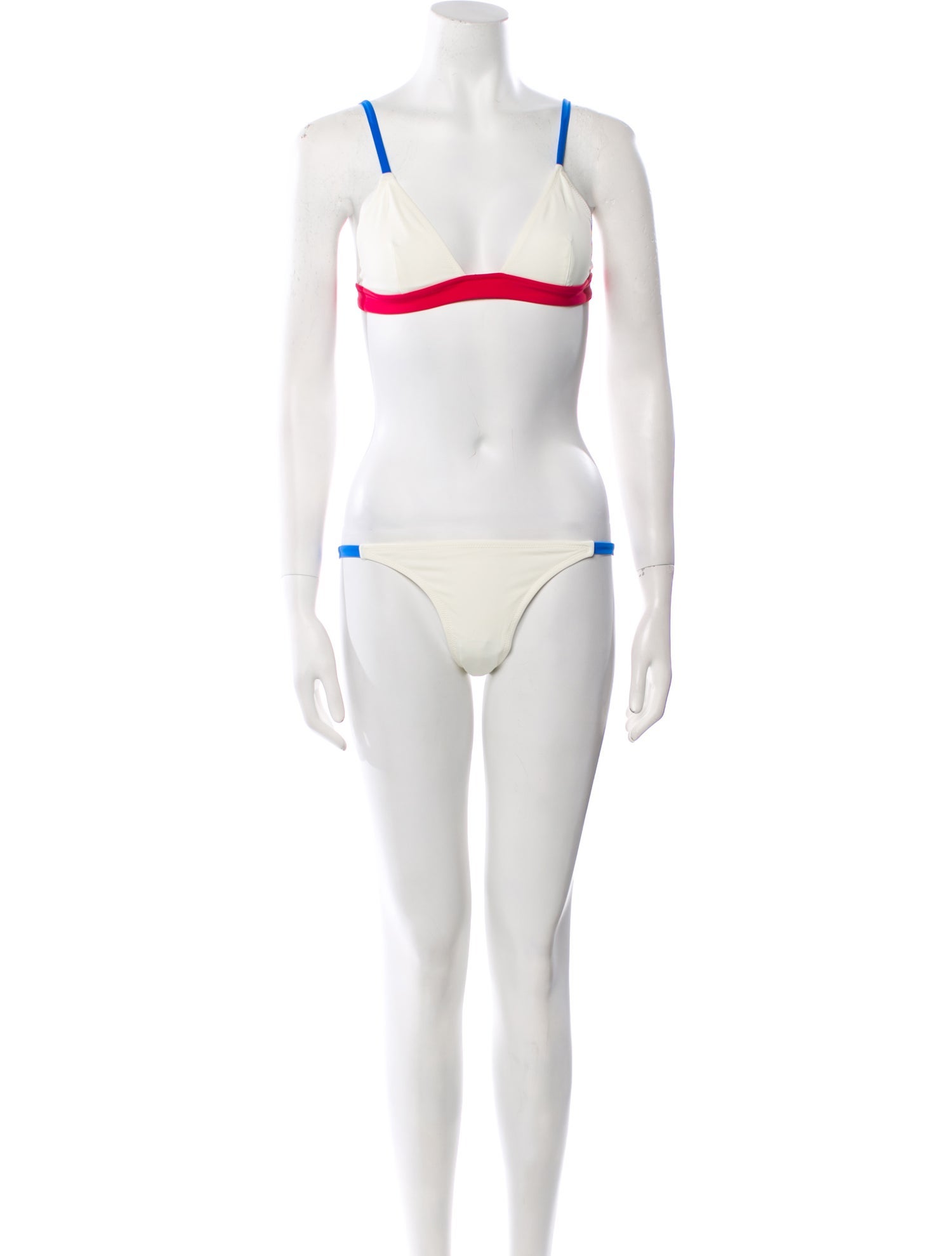 Solid & Striped Colorblock Pattern Bikini w/ Tags