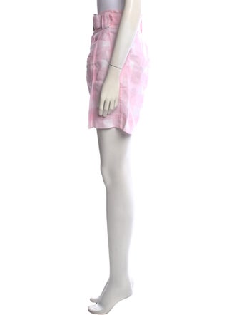 Solid & Striped Plaid Print Knee-Length Shorts