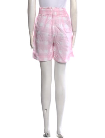 Solid & Striped Plaid Print Knee-Length Shorts