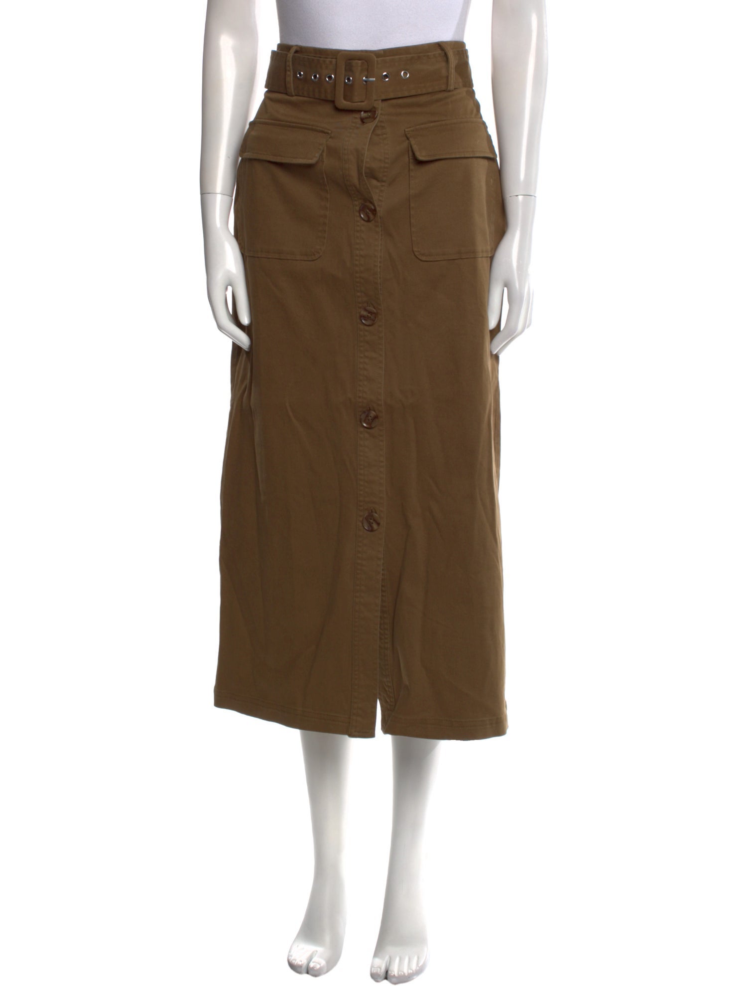 Solid & Striped Midi Length Skirt