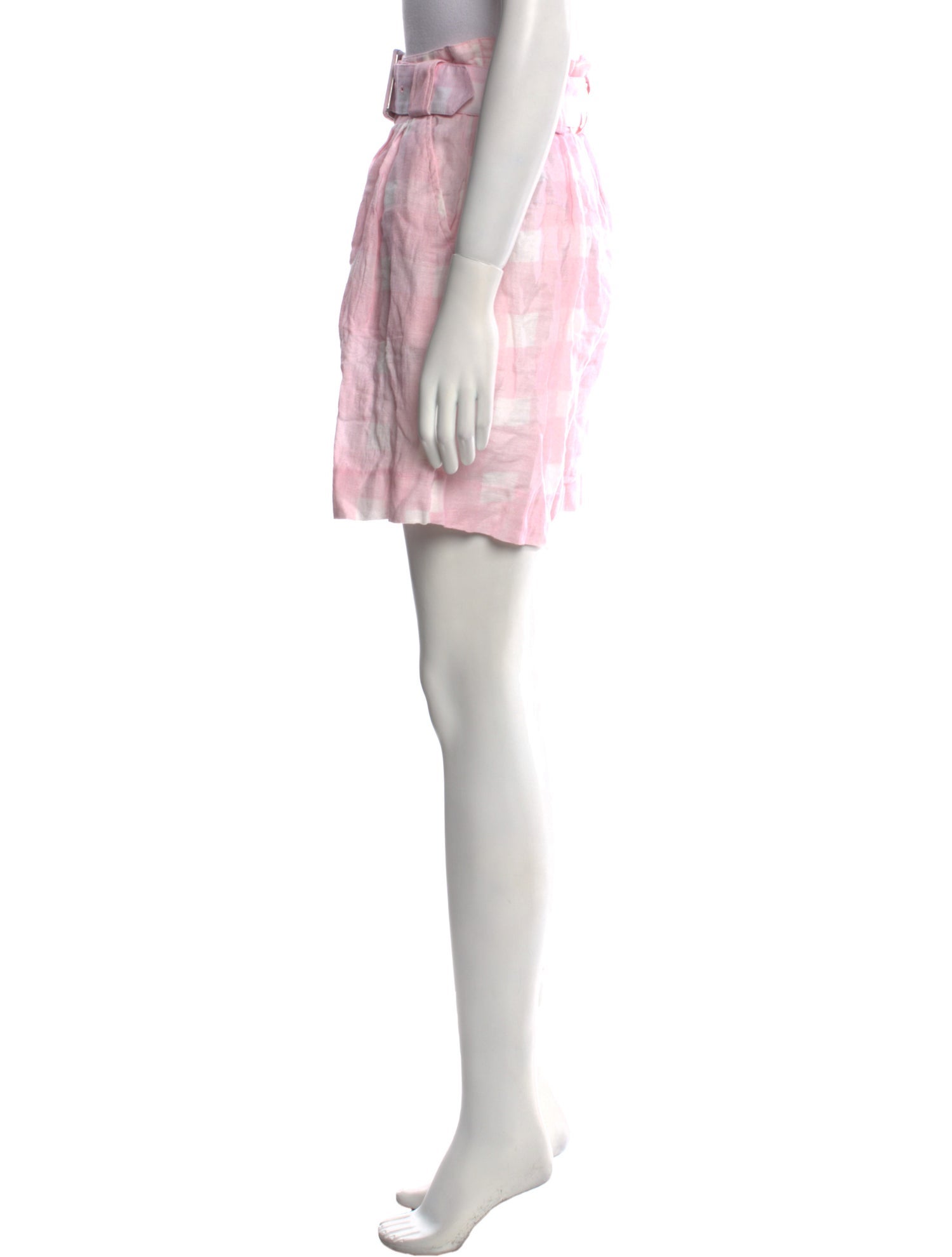 Solid & Striped Plaid Print Knee-Length Shorts