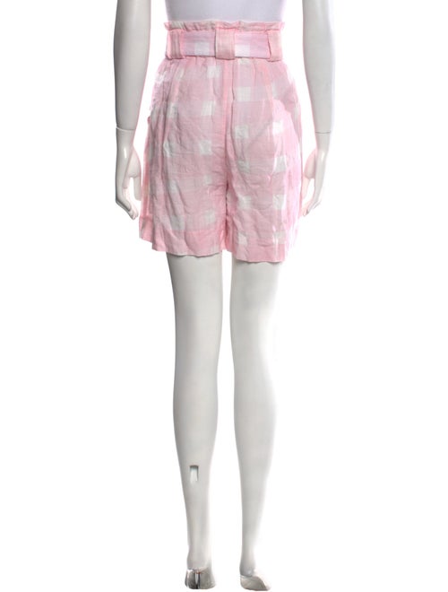 Solid & Striped Plaid Print Knee-Length Shorts