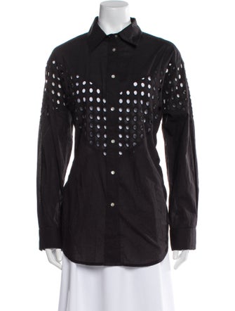 Solid & Striped Long Sleeve Button-Up Top