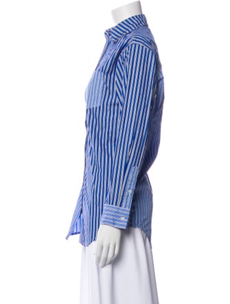 Solid & Striped Striped Long Sleeve Button-Up Top