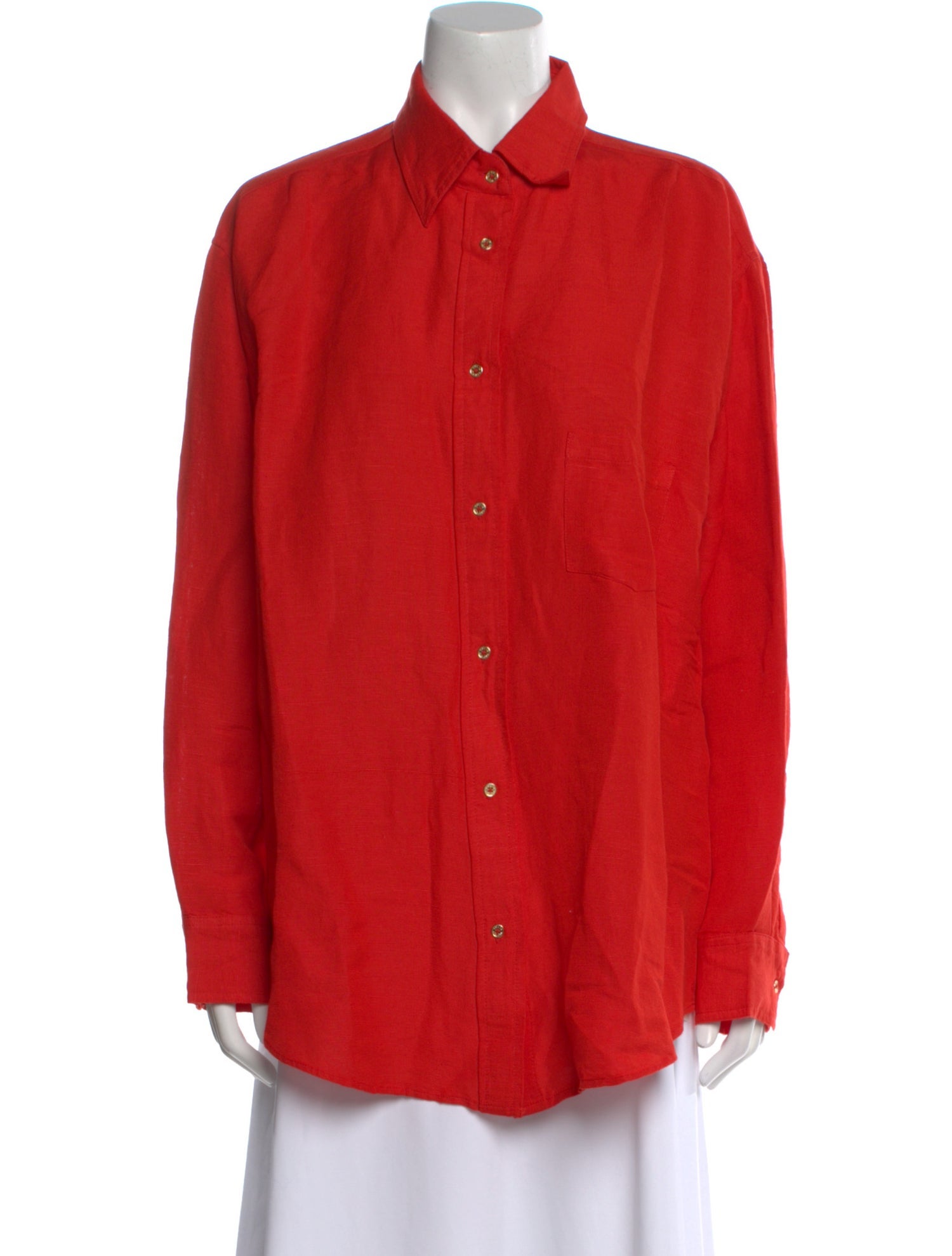 Solid & Striped Long Sleeve Button-Up Top