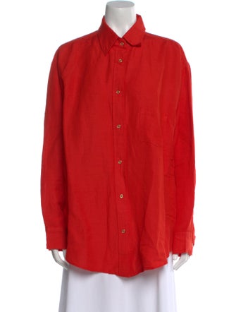 Solid & Striped Long Sleeve Button-Up Top