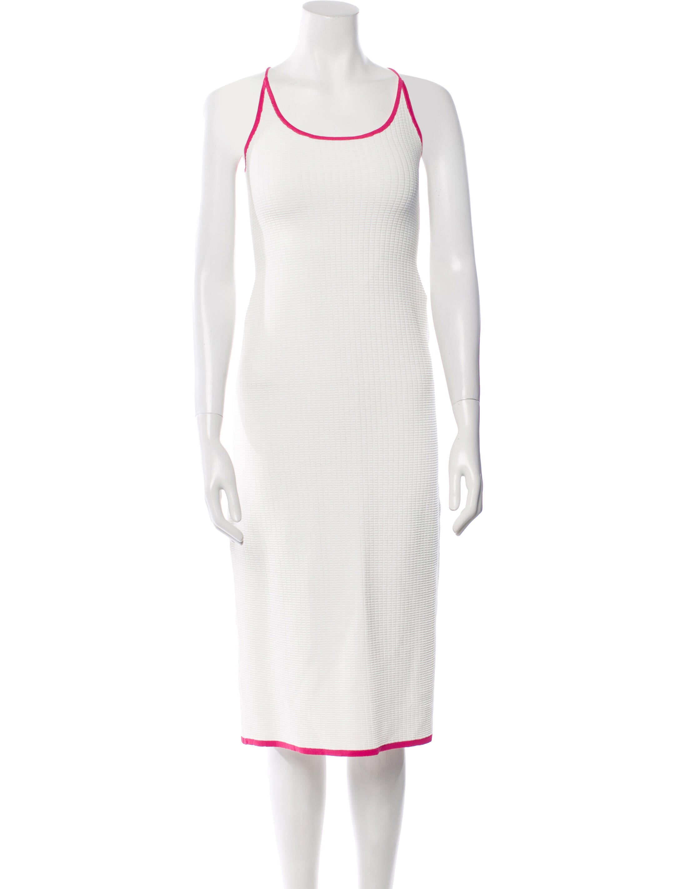 Solid & Striped Scoop Neck Midi Length Dress