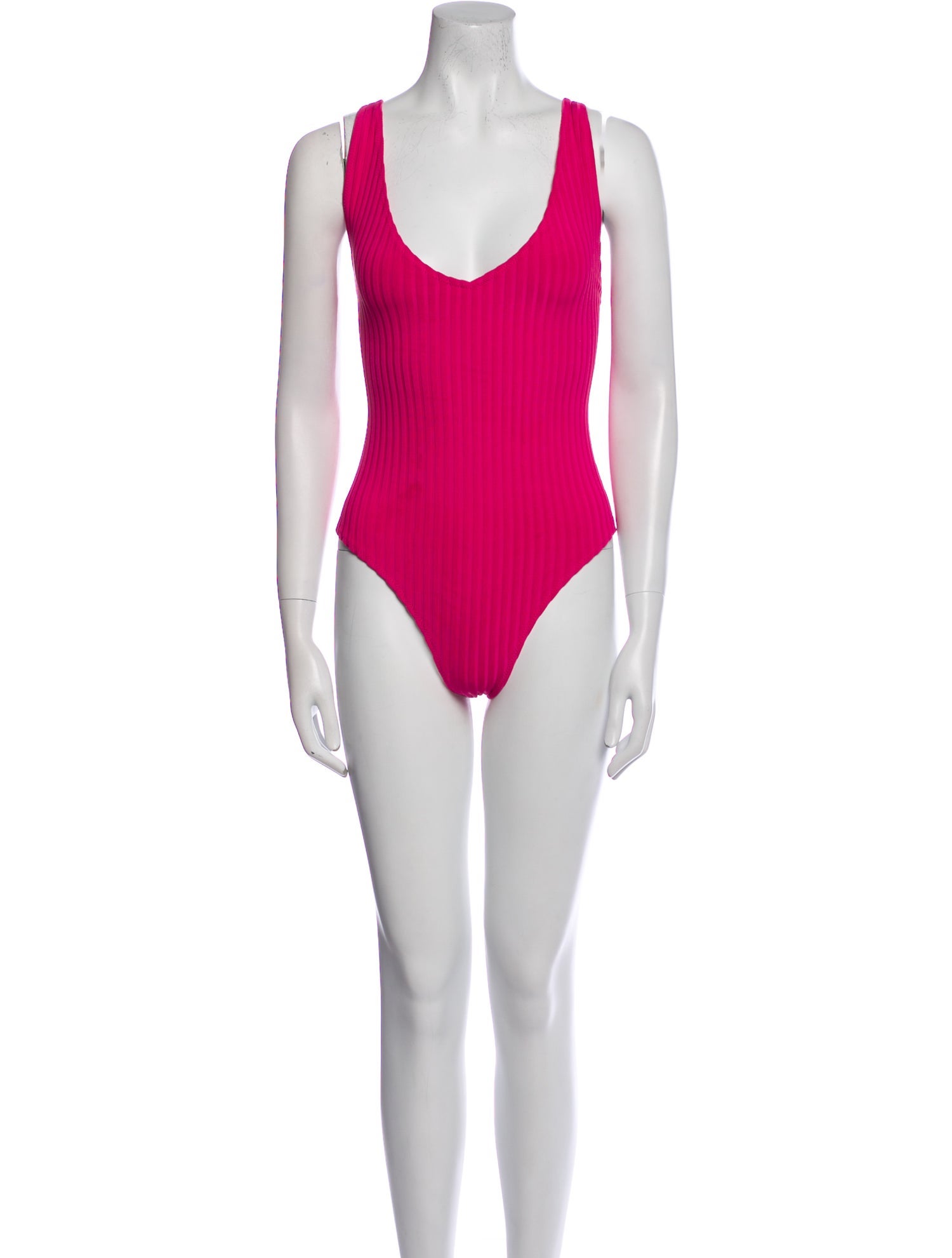 Solid & Striped Scoop Neck Sleeveless Bodysuit