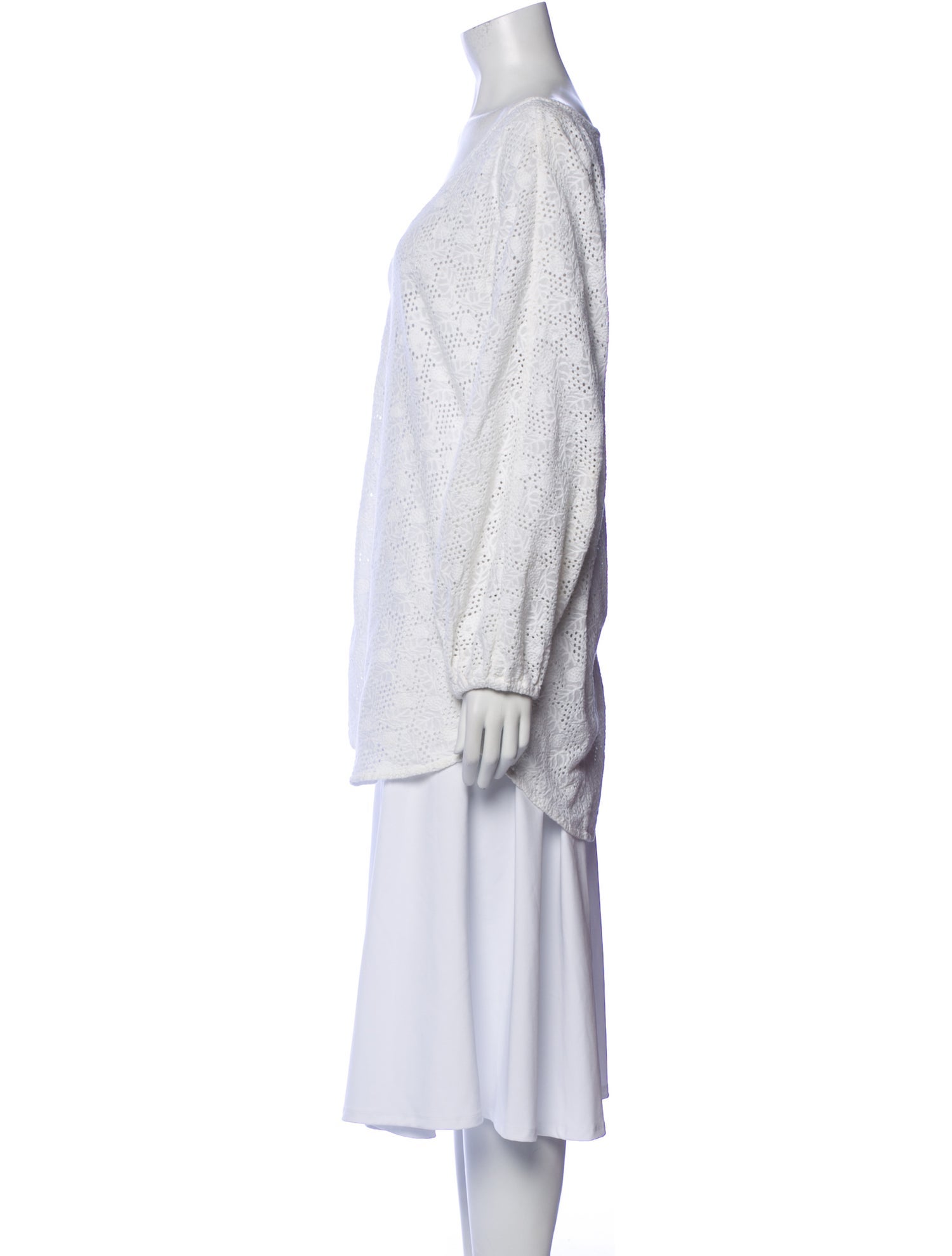 Solid & Striped V-Neck Long Sleeve Tunic