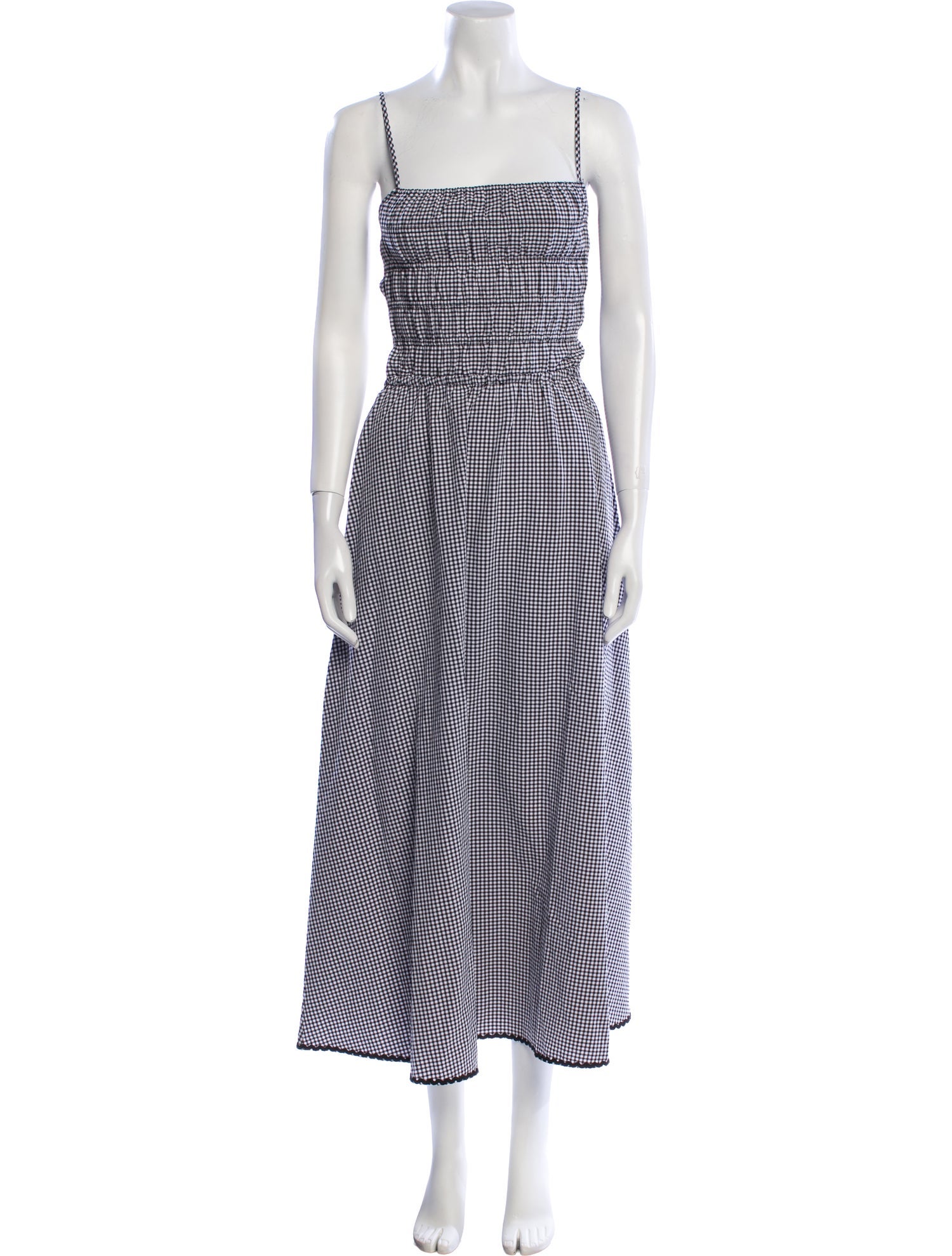 Solid & Striped Plaid Print Long Dress w/ Tags