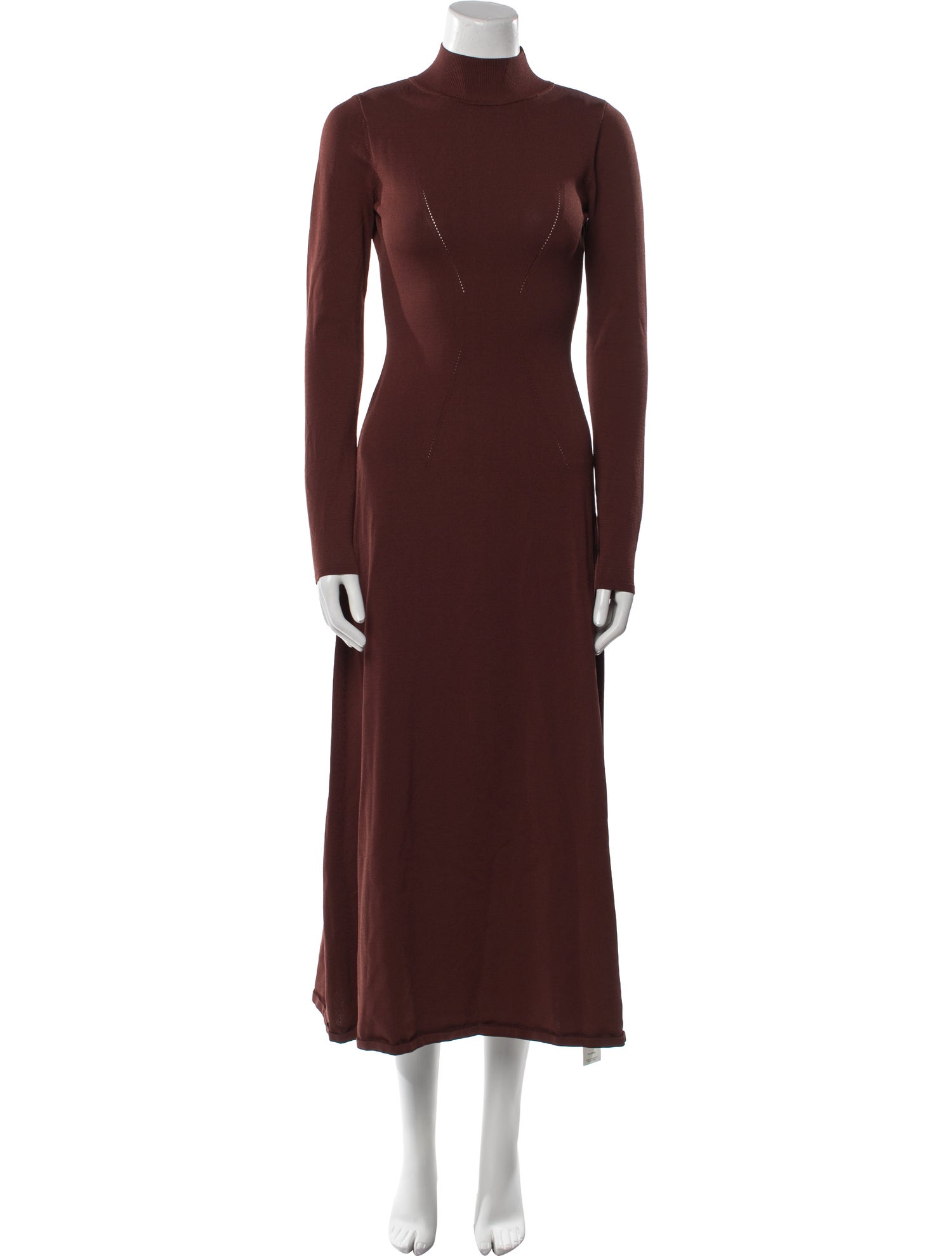 Solid & Striped Turtleneck Long Dress