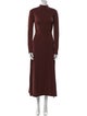 Solid & Striped Turtleneck Long Dress