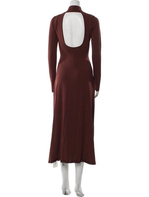 Solid & Striped Turtleneck Long Dress