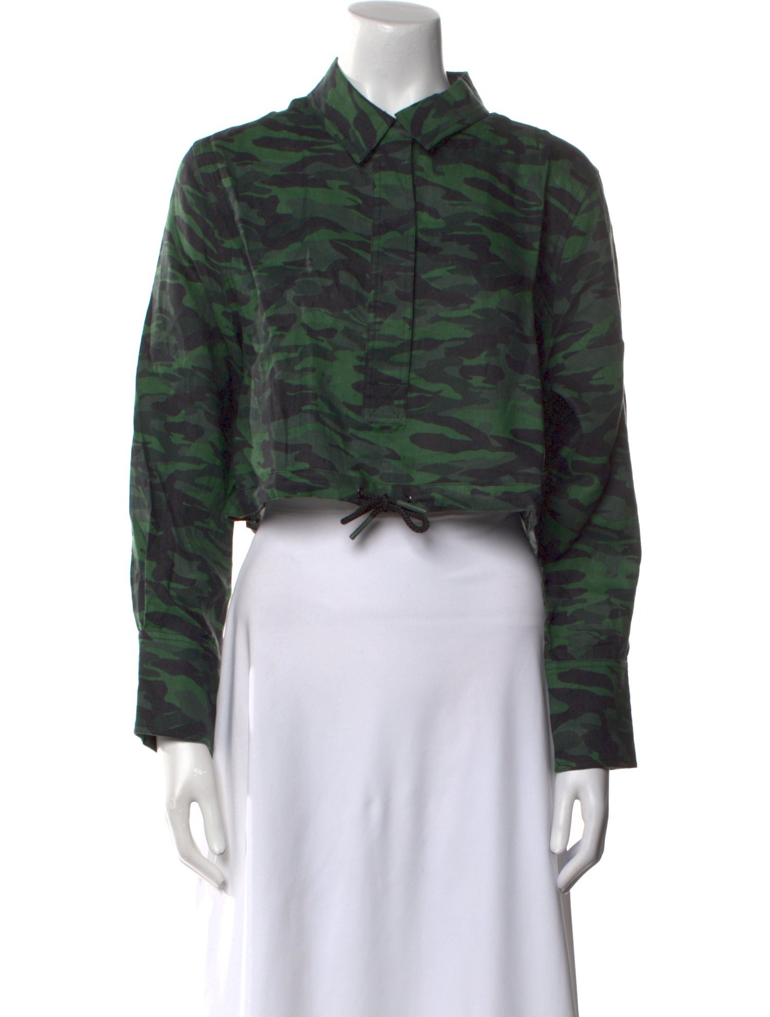 Solid & Striped Linen Printed Crop Top w/ Tags