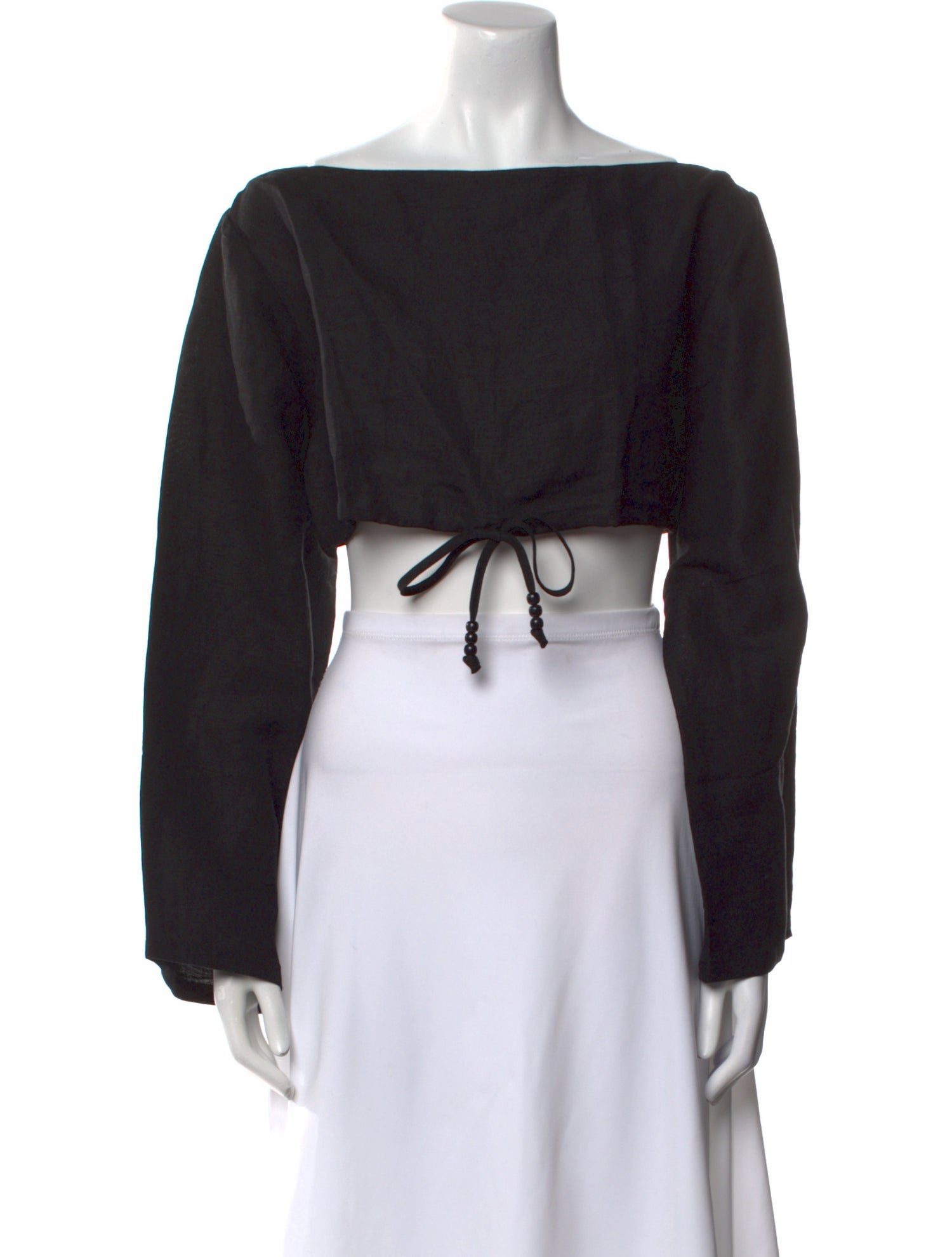 Solid & Striped Bateau Neckline Long Sleeve Crop Top w/ Tags