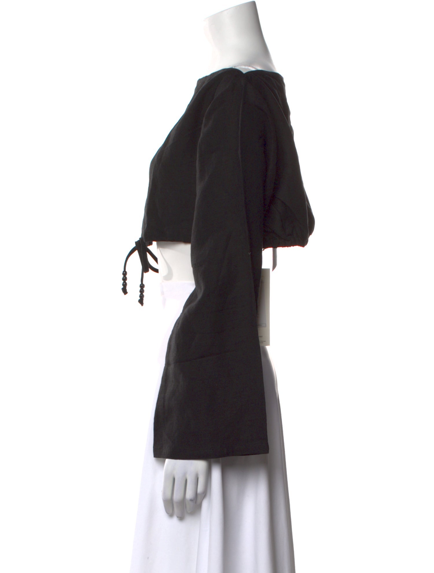 Solid & Striped Bateau Neckline Long Sleeve Crop Top w/ Tags