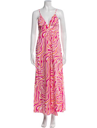 Solid & Striped Printed Long Dress