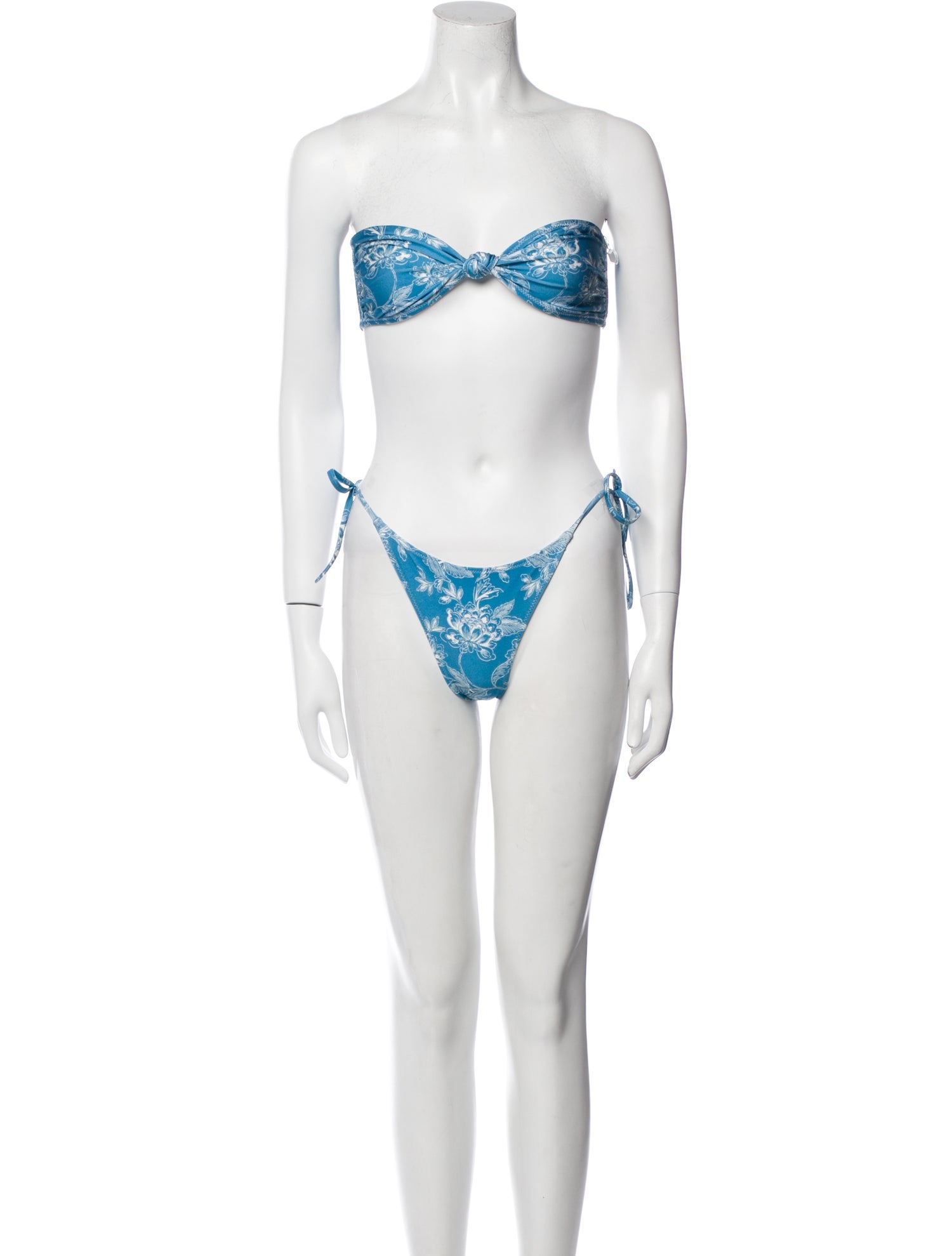 Solid & Striped Floral Print Bikini w/ Tags