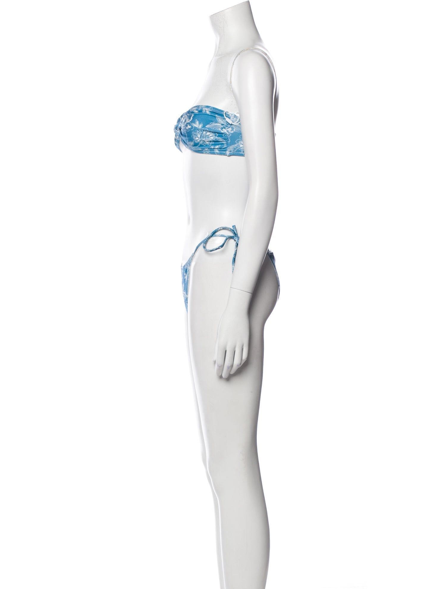 Solid & Striped Floral Print Bikini w/ Tags